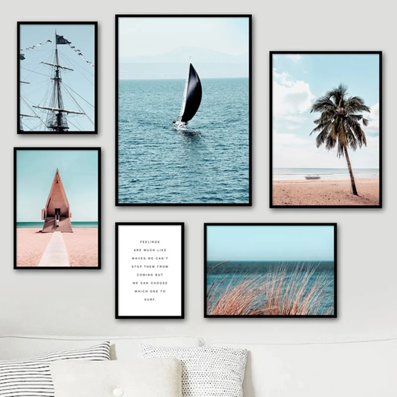 Poster Nordic Prints Seaside Scenery Pictures Palm Trees Home Sailboat Wall Art Modular Painting Canvas Living Room Decor
Poster Nordic Prints Seaside Scenery Pictures Palm Trees Home Sailboat Wall Art Modular Painting Canvas Living Room Decor