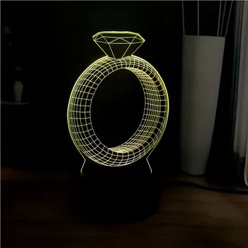 3D Transparent Plastic Acrylic Panel Romantic Diamond Ring 7 Color Change Illusion Mood Beside Table Light Girlfriend Sweet Gift
3D Transparent Plastic Acrylic Panel Romantic Diamond Ring 7 Color Change Illusion Mood Beside Table Light Girlfriend Sweet Gift