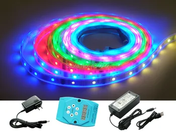 5M 5050 1606IC 160Leds Dream Color RGB LED Strip Light + 1606 DMX Dream-Color Controller + Power Supply 5V 5A
5M 5050 1606IC 160Leds Dream Color RGB LED Strip Light + 1606 DMX Dream-Color Controller + Power Supply 5V 5A