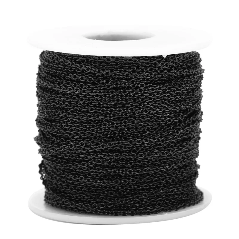 2MM wholesale Women black tone Solid Stainless Steel Strong O Rolo chains for bracelet necklace making
2MM wholesale Women black tone Solid Stainless Steel Strong O Rolo chains for bracelet necklace making