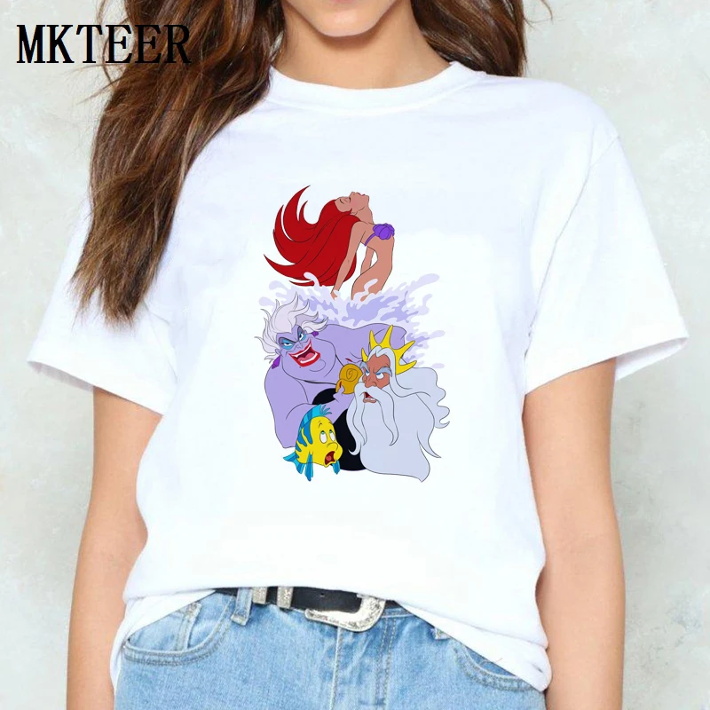 Women's New Camiseta Mujer Harajuku T Shirt Dark Ursula and Little Mermaid Aesthetic Casual Summer Fashion Vogue Ulzzang Tops
Women's New Camiseta Mujer Harajuku T Shirt Dark Ursula and Little Mermaid Aesthetic Casual Summer Fashion Vogue Ulzzang Tops