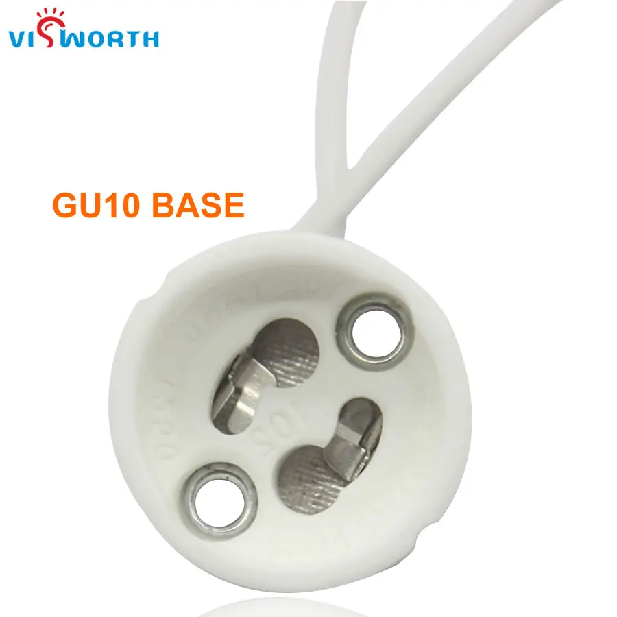 VisWorth GU10 Lamp Bases GU10 Lamp Holder With Wire White Ceramic Body Holder For GU10 Spotlight CE
VisWorth GU10 Lamp Bases GU10 Lamp Holder With Wire White Ceramic Body Holder For GU10 Spotlight CE