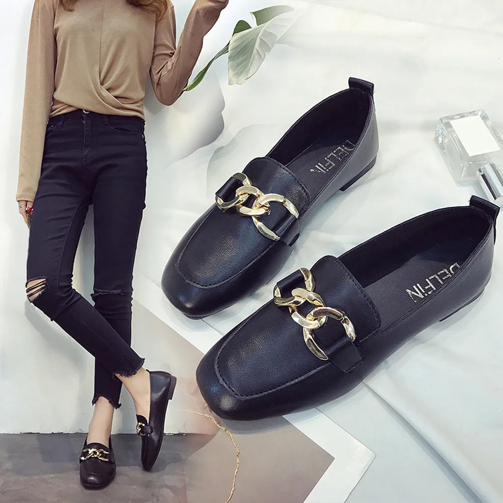 Women Retro Flat Heel Shallow Mouth Solid Color Casual Shoes Flat Shoes 2018 Platform Casual Shoes Women Flat sandale femme ete
Women Retro Flat Heel Shallow Mouth Solid Color Casual Shoes Flat Shoes 2018 Platform Casual Shoes Women Flat sandale femme ete