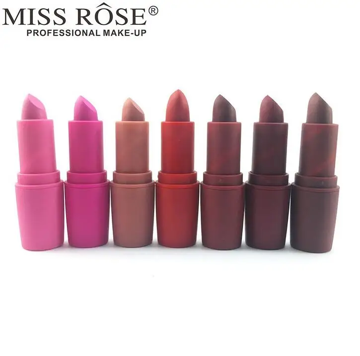 Miss Rose Nude Lipstick 22 colors Waterproof Vampire Brown Beauty Baby Lips Batom Matte lipstick Makeup Tats Eugenie Margherita
Miss Rose Nude Lipstick 22 colors Waterproof Vampire Brown Beauty Baby Lips Batom Matte lipstick Makeup Tats Eugenie Margherita