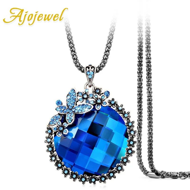 Ajojewel Women's Beautiful Vintage Crystal Butterfly Flower Pendant Necklace Long Sweater Chain Ladies Jewelry Gift Bijoux
Ajojewel Women's Beautiful Vintage Crystal Butterfly Flower Pendant Necklace Long Sweater Chain Ladies Jewelry Gift Bijoux