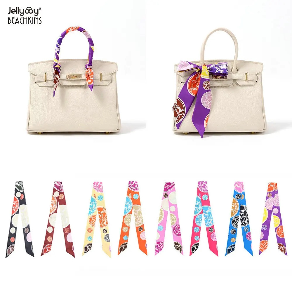 Jellyooy Beachkins New Fashion Print Classic Design Silk Twill Scarves Handbags Wrap Twill Scarf For Bags 2pcs a Pair
Jellyooy Beachkins New Fashion Print Classic Design Silk Twill Scarves Handbags Wrap Twill Scarf For Bags 2pcs a Pair