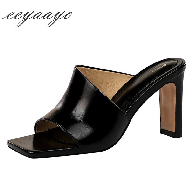 2019 New Summer Women Mules Slippers High Square Heel Solid Fashion Sexy Ladies Women Shoes Black Outside Female Slippers
2019 New Summer Women Mules Slippers High Square Heel Solid Fashion Sexy Ladies Women Shoes Black Outside Female Slippers