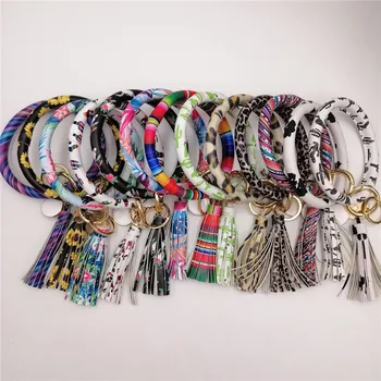 60pcs/lot Pu leather bracelet keychain With tassels Faux Leather Round Bracelet Keychain sunflower leopard serape Cactus gift
60pcs/lot Pu leather bracelet keychain With tassels Faux Leather Round Bracelet Keychain sunflower leopard serape Cactus gift