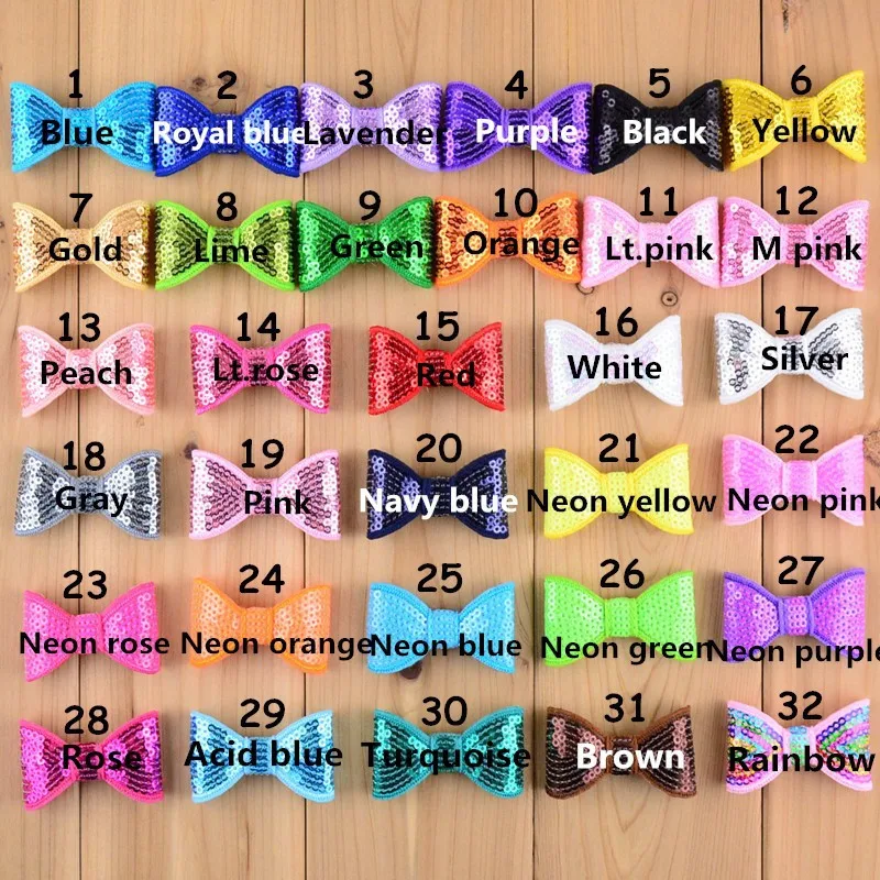 120pc/lot 2" Sequin Bow Sequin Hair Bows,Applique hair Bow,Embroidery sequin Bow Hair Accessories 32 Colors
120pc/lot 2" Sequin Bow Sequin Hair Bows,Applique hair Bow,Embroidery sequin Bow Hair Accessories 32 Colors