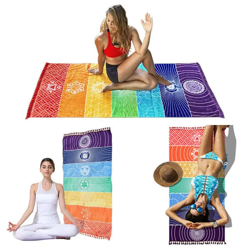 Rainbow Boho Beach Mat Mandala Blanket Striped Wall Hanging Tapestry Scarf Yoga Mat E2S
Rainbow Boho Beach Mat Mandala Blanket Striped Wall Hanging Tapestry Scarf Yoga Mat E2S