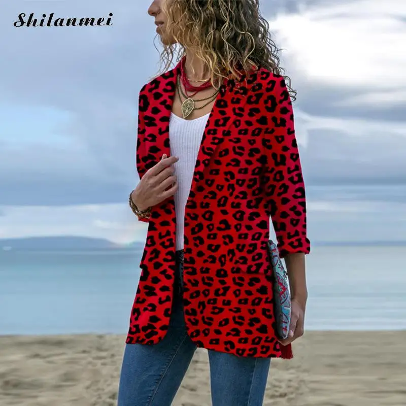 2019 Plus Size 5xl 4xl Leopard Blazer Women Spring Autumn Fashion Long Sleeve Vintage Coats Red Yellow Ladies Jacket Blazer Suit
2019 Plus Size 5xl 4xl Leopard Blazer Women Spring Autumn Fashion Long Sleeve Vintage Coats Red Yellow Ladies Jacket Blazer Suit