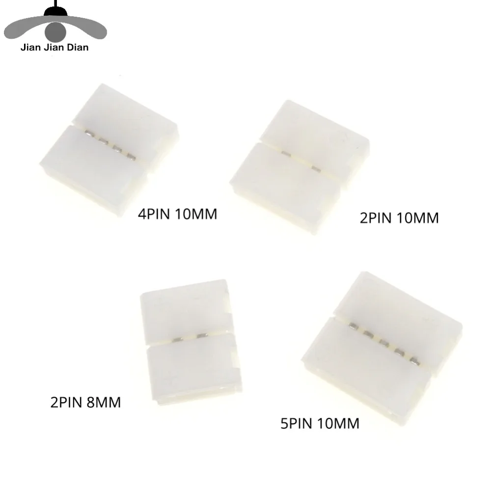 5PCS LED Strip Connectors 2pin 4pin 5pin 8mm 10mm Free Welding For SMD 3528 2835 Strip Quick Splitter Right Angle Corner Connect
5PCS LED Strip Connectors 2pin 4pin 5pin 8mm 10mm Free Welding For SMD 3528 2835 Strip Quick Splitter Right Angle Corner Connect