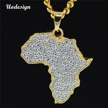 Uodesign Africa Map Pendant Necklace Bling Rhinestone Crystal Gold Color Hip Hop Chain For Menn Gift African Jewelry Wholes
Uodesign Africa Map Pendant Necklace Bling Rhinestone Crystal Gold Color Hip Hop Chain For Menn Gift African Jewelry Wholes