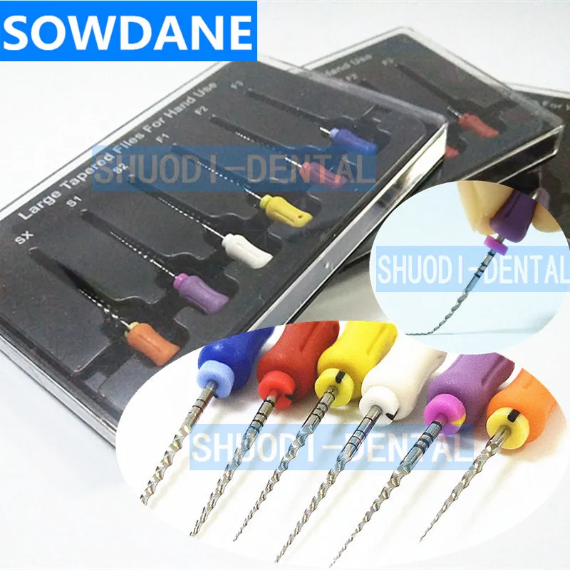 6 pcs/box Dental Endodontics Protaper NiTi Hand Use Super Rotary File SX-F3 21mm Dentist Tools Teeth Whitening Material
6 pcs/box Dental Endodontics Protaper NiTi Hand Use Super Rotary File SX-F3 21mm Dentist Tools Teeth Whitening Material