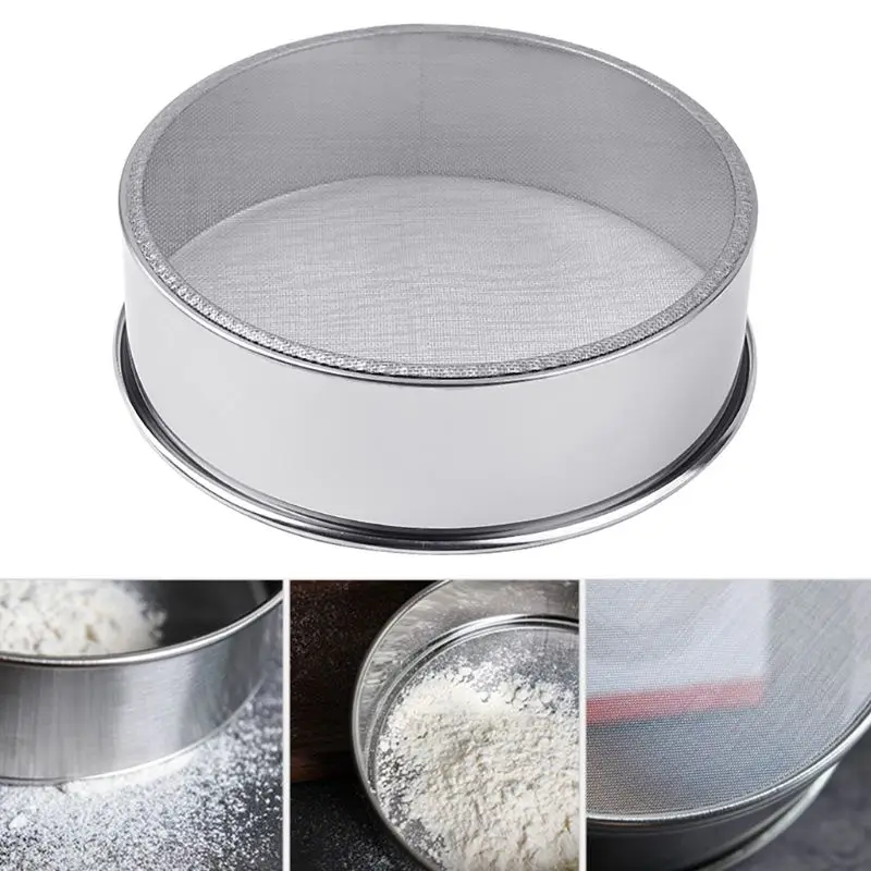Stainless Steel Fine Mesh Oil Strainer Flour Colander Sifter Sieve Cake Baking Cooking Kitchen Tool Y1QB
Stainless Steel Fine Mesh Oil Strainer Flour Colander Sifter Sieve Cake Baking Cooking Kitchen Tool Y1QB