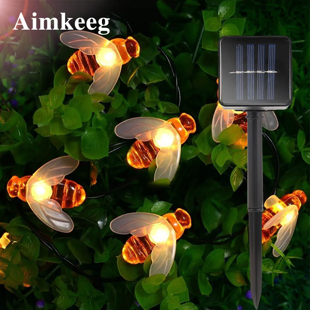 Solar Light Honey Bee LED String Lights Outdoor Waterproof LED Solar Garden Light Fence Patio Christmas Garland Lights
Solar Light Honey Bee LED String Lights Outdoor Waterproof LED Solar Garden Light Fence Patio Christmas Garland Lights
