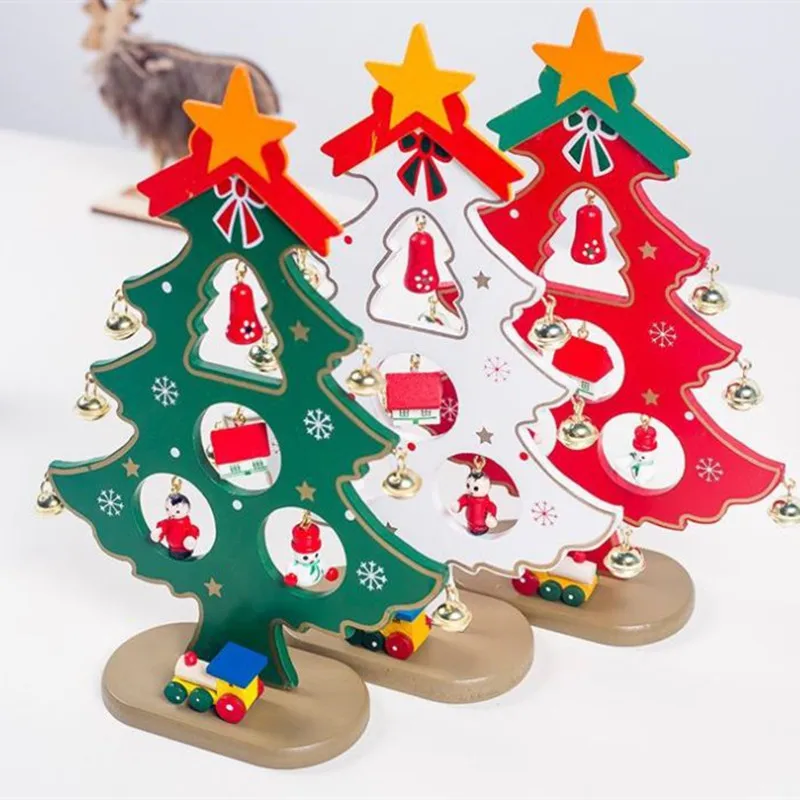 New Year 2020 Creative DIY Wooden Christmas Tree Decoration for Home Navidad Jingle Bells Ornament Xmas Tree Table Desk Decor
New Year 2020 Creative DIY Wooden Christmas Tree Decoration for Home Navidad Jingle Bells Ornament Xmas Tree Table Desk Decor