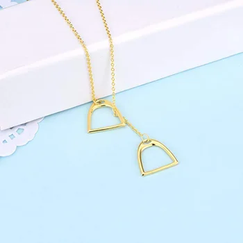 Simple Double Horse Strirrup Lariat Pendant Necklace Gift For Women Girls 3 Colors
Simple Double Horse Strirrup Lariat Pendant Necklace Gift For Women Girls 3 Colors