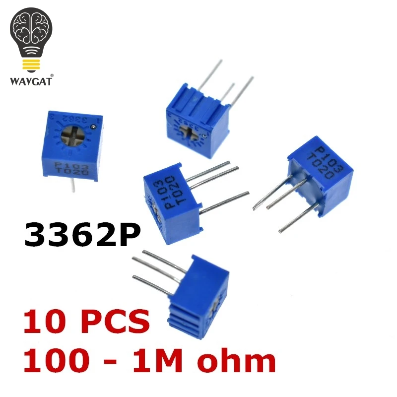 10PCS 3362P 101 201 501 102 202 502 103 203 503 104 204 504 105 Trimpo Trimmer Potentiometer 3362 500R 1K 2K 5K 10K 20K 50K 100K
10PCS 3362P 101 201 501 102 202 502 103 203 503 104 204 504 105 Trimpo Trimmer Potentiometer 3362 500R 1K 2K 5K 10K 20K 50K 100K