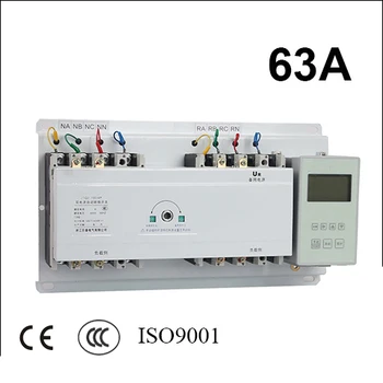 63A 4 poles 3 phase 220V/ 230V/380V/440V automatic transfer switch ats with English controller
63A 4 poles 3 phase 220V/ 230V/380V/440V automatic transfer switch ats with English controller