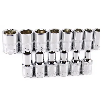 13 Pieces Combination Drive Socket Set 4-14MM Metric 1/4" CRV Mirror Finished for Auto Car Repair Tools
13 Pieces Combination Drive Socket Set 4-14MM Metric 1/4" CRV Mirror Finished for Auto Car Repair Tools