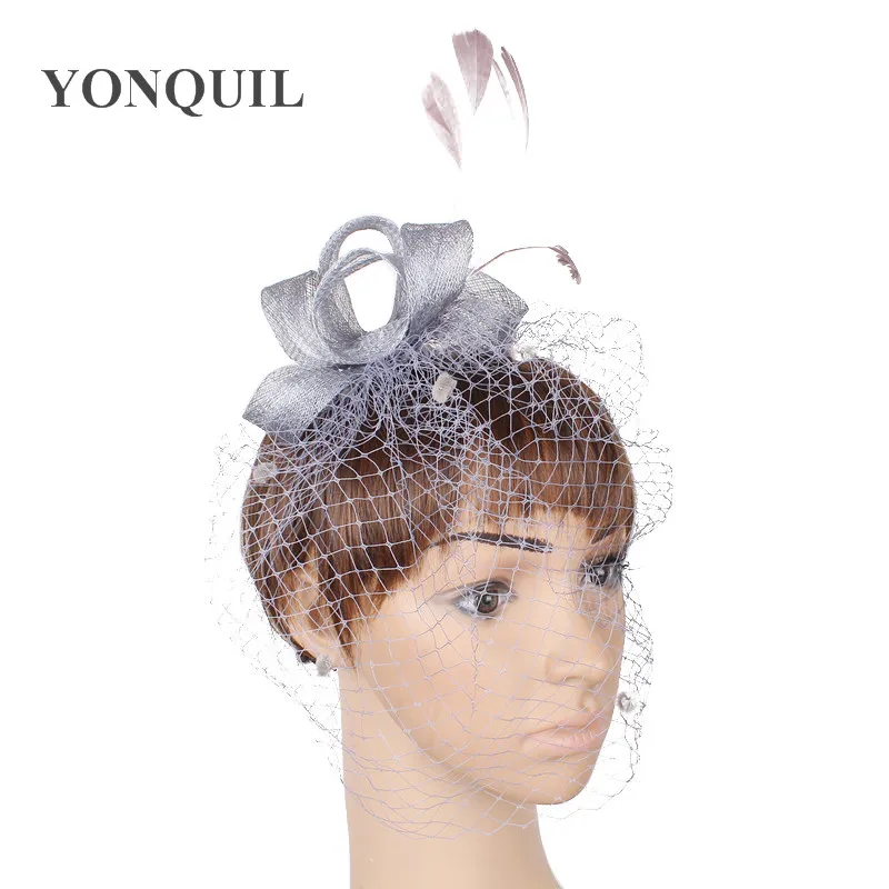 

Charming Wedding Mesh Headwear Bridal Women Elegant Fashion Hair Fascinator Accessories Net Hair Clip Headdress Ladies Occasion