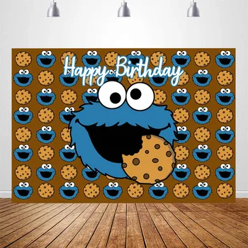 Cartoon Cookie Monsters Birthday Background Sesame Street Kid Children Birthday Party Banner Photography Backdrops Photo Booth
Cartoon Cookie Monsters Birthday Background Sesame Street Kid Children Birthday Party Banner Photography Backdrops Photo Booth