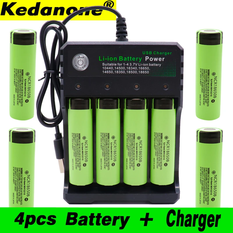18650 battery lithium battery 3400mAh 3.7V for Panasonic NCR 18650B flashlight toy rechargeable battery and USB charger
18650 battery lithium battery 3400mAh 3.7V for Panasonic NCR 18650B flashlight toy rechargeable battery and USB charger