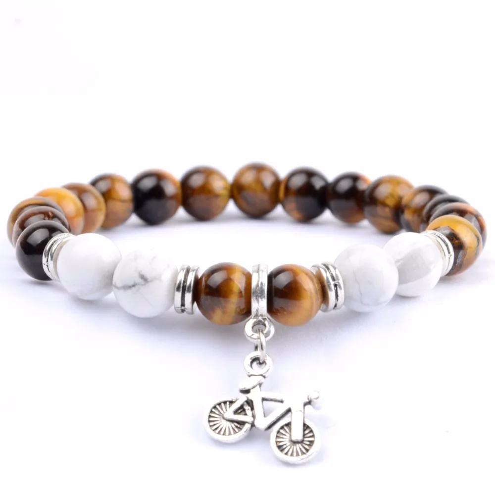 Brand Bracelet Men Natural Stone Tiger eye Beads Bicycle Charm Bracelets & Bangles For Women Handmade Jewelry Pulseira Feminina
Brand Bracelet Men Natural Stone Tiger eye Beads Bicycle Charm Bracelets & Bangles For Women Handmade Jewelry Pulseira Feminina
