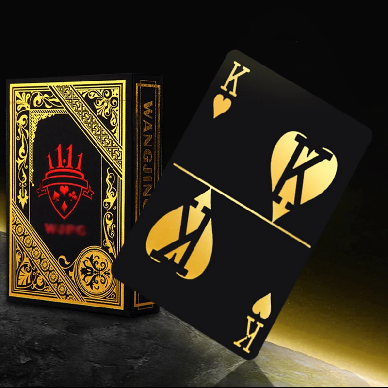 Creative Gold Black PVC Poker Waterproof Magic Playing Cards Table Game Cards 55pcs
Creative Gold Black PVC Poker Waterproof Magic Playing Cards Table Game Cards 55pcs