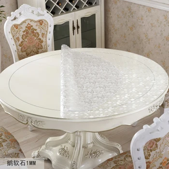 PVC Round Tablecloth Tablecloth Tableware Kitchen Anti-Oil Transparent TableCloth Mat Quality Waterproof Glass Soft Cloth 1.0mm
PVC Round Tablecloth Tablecloth Tableware Kitchen Anti-Oil Transparent TableCloth Mat Quality Waterproof Glass Soft Cloth 1.0mm