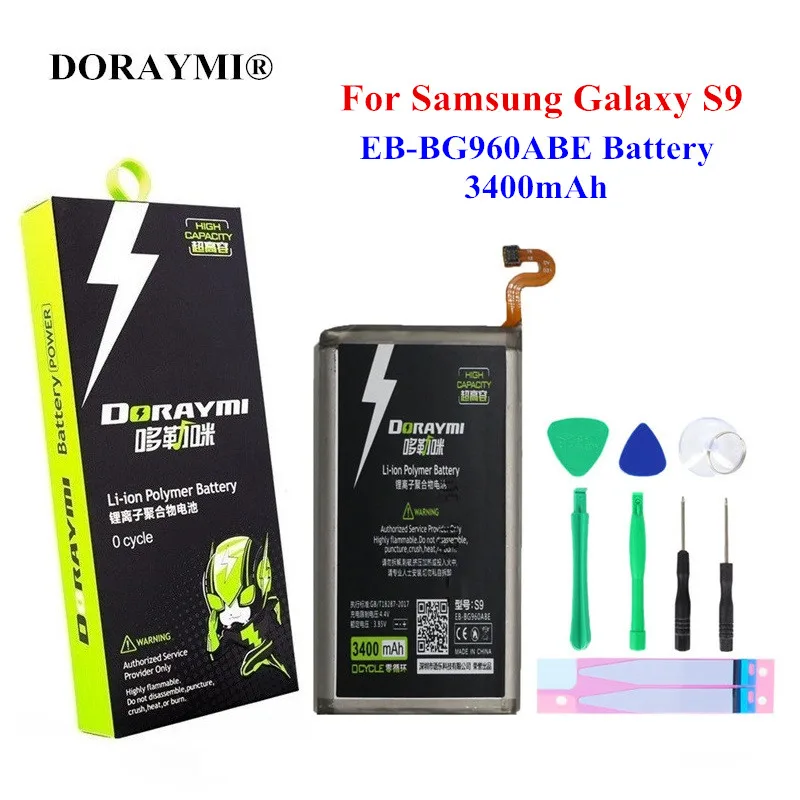 DORAYMI 3400mAh EB-BG960ABE Battery for Samsung GALAXY S9 G9600 G960F SM-G960 Li-ion Polymer Phone Replacement Batteries Bateria
DORAYMI 3400mAh EB-BG960ABE Battery for Samsung GALAXY S9 G9600 G960F SM-G960 Li-ion Polymer Phone Replacement Batteries Bateria