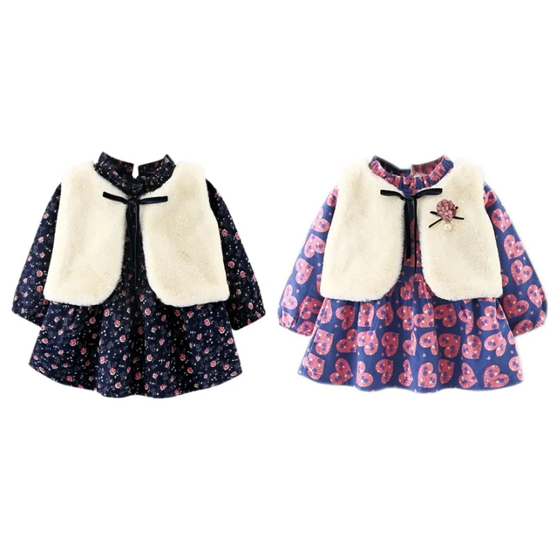 Heart-Shaped Printed Children's Girls' Fashion 'Dresses Lovely Sweet Baby Dresses Winter Suede Girls Autumn Dress Wear
Heart-Shaped Printed Children's Girls' Fashion 'Dresses Lovely Sweet Baby Dresses Winter Suede Girls Autumn Dress Wear