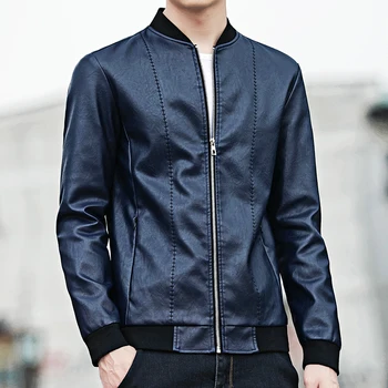 2019 Autumn Winter Casual Zipper PU Leather Jacket jaqueta de couro masculina Fahion Mens Slim Fit Motorcycle Leather Jackets
2019 Autumn Winter Casual Zipper PU Leather Jacket jaqueta de couro masculina Fahion Mens Slim Fit Motorcycle Leather Jackets
