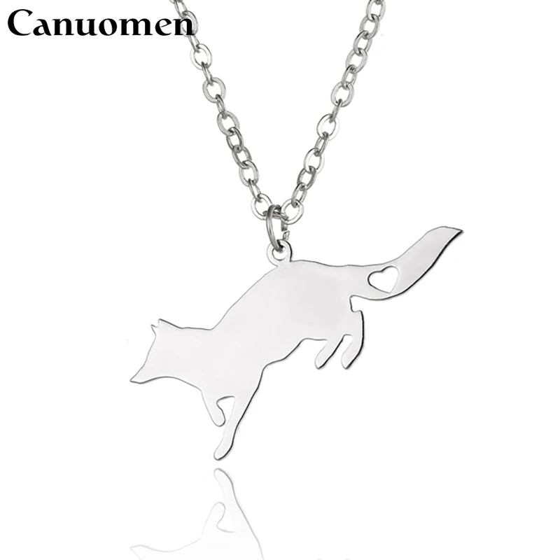 Canuomen Fox Pendant with Love Heart Stainless Steel Animals Necklaces Gold color Link Chain for Men and Women Charm Jewelry
Canuomen Fox Pendant with Love Heart Stainless Steel Animals Necklaces Gold color Link Chain for Men and Women Charm Jewelry
