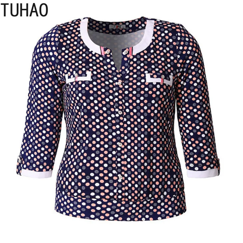 TUHAO Plus Size 6XL 5XL 4XL Vintage Women Blouse 2019 Spring Tops Dot Polka Print Work Blusas Top Big Size Blouses Shirts ZPZ
TUHAO Plus Size 6XL 5XL 4XL Vintage Women Blouse 2019 Spring Tops Dot Polka Print Work Blusas Top Big Size Blouses Shirts ZPZ