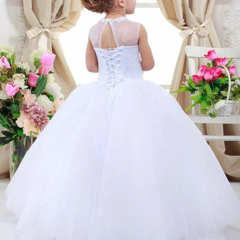 Simple white Flower Girl Dresses sleeveless For Kids Custom Princess Party Birthday Wedding Communion Dresses
Simple white Flower Girl Dresses sleeveless For Kids Custom Princess Party Birthday Wedding Communion Dresses