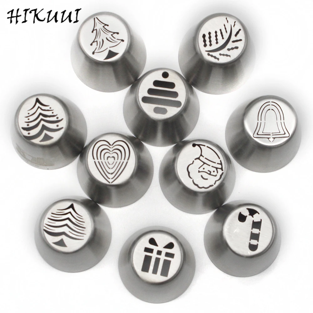HIKUUI Christmas Style Pastry Nozzle Set Santa Claus Christmas Tree Piping Tips Russian Flowers Cake DIY Baking Tools 10PCS
HIKUUI Christmas Style Pastry Nozzle Set Santa Claus Christmas Tree Piping Tips Russian Flowers Cake DIY Baking Tools 10PCS