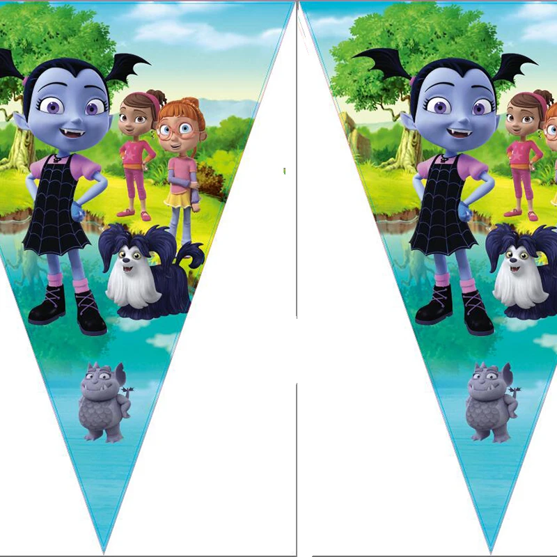 10 шт./лот вечерние баннеры VAMPIRINA для дня рождения баннеры|Флажки вымпелы и