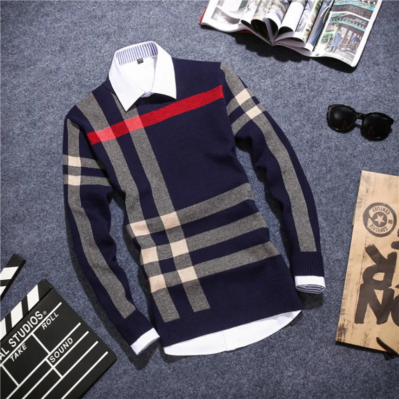 2016 Korean version of the new men 's sweater stripe hit the color of autumn and winter men' s youth primer shirt long - sleeved
2016 Korean version of the new men 's sweater stripe hit the color of autumn and winter men' s youth primer shirt long - sleeved