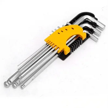9pc Extra Long Metric Hex Allen Key Wrench Set Ball Head Torque Wrench Spanner Set CRV Hand Tools Keys Bicycle Bike tool
9pc Extra Long Metric Hex Allen Key Wrench Set Ball Head Torque Wrench Spanner Set CRV Hand Tools Keys Bicycle Bike tool