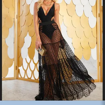 Summer Womens Ladies High Waist Lace Mesh See-Though Maxi Skirt Beach Cover up Solid Color Long Skirt 
Summer Womens Ladies High Waist Lace Mesh See-Though Maxi Skirt Beach Cover up Solid Color Long Skirt