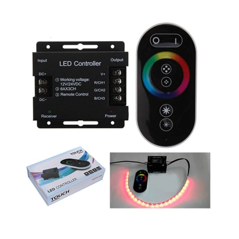 Led strip lights 12V Touch Dimmable Remote Wireless RF Controller For Led RGB Strip Touching remote RF 20m effective controler
Led strip lights 12V Touch Dimmable Remote Wireless RF Controller For Led RGB Strip Touching remote RF 20m effective controler