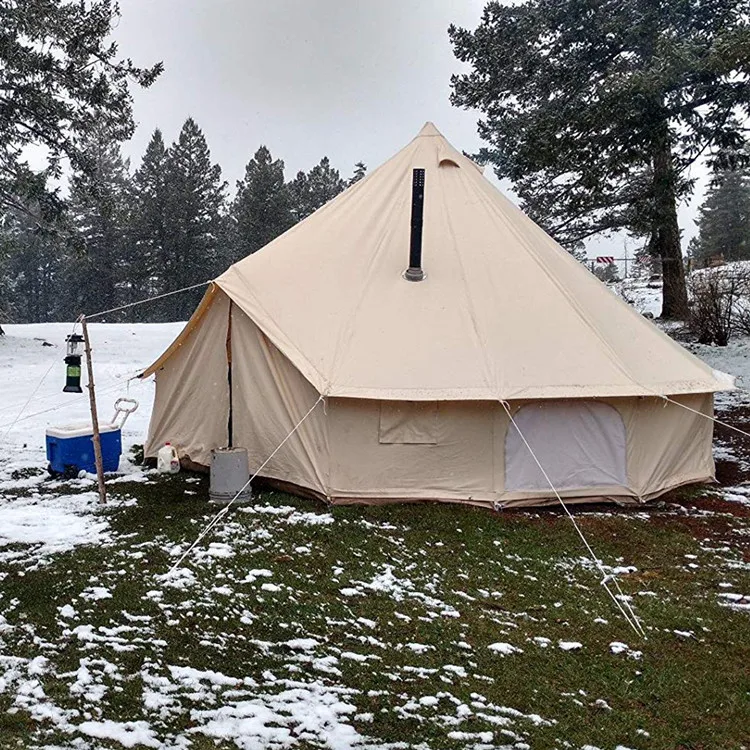 4-Season Large Waterproof Cotton Canvas Bell Tent With Stove for Camping Parties(4M DIA) 5-8 People SAFE & BREATHABLE
4-Season Large Waterproof Cotton Canvas Bell Tent With Stove for Camping Parties(4M DIA) 5-8 People SAFE & BREATHABLE
