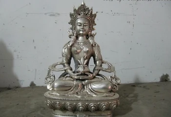 Collectible bronze lion statue S0266 Buddhist Fane White Bronze Silver Amitayus longevity Bodhisattva Kwan-Yin Buddha
Collectible bronze lion statue S0266 Buddhist Fane White Bronze Silver Amitayus longevity Bodhisattva Kwan-Yin Buddha