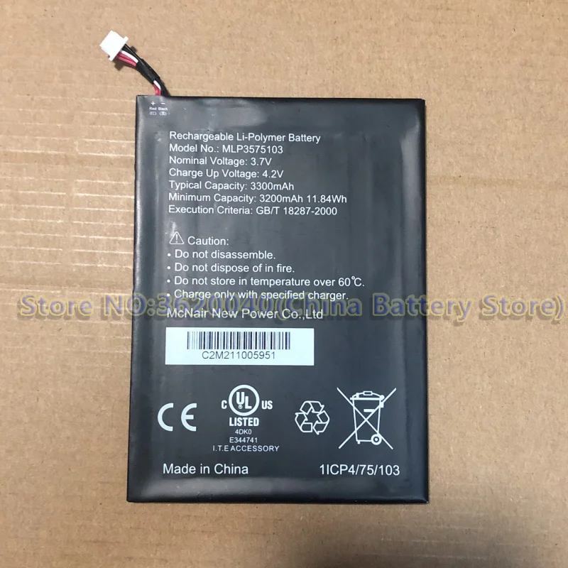 GND 3200mAh/11.84Wh MLP3575103 Replacement Battery For MLP3575103 smartphone pad Built-in Li-ion bateria Li-Polymer Batterie
GND 3200mAh/11.84Wh MLP3575103 Replacement Battery For MLP3575103 smartphone pad Built-in Li-ion bateria Li-Polymer Batterie