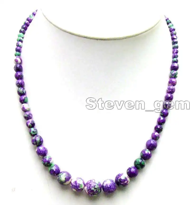 Genuine 4-12mm Perfect Round Purple Multicolor Natural High quality Stone 18" gradual necklace-nec5860
Genuine 4-12mm Perfect Round Purple Multicolor Natural High quality Stone 18" gradual necklace-nec5860