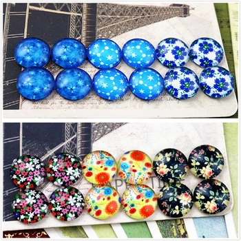 12pcs/lot (One Set) Two Style 12mm Classic Flowers and Heart Handmade Glass Cabochons Pattern Domed Jewelry Accessories Supplies
12pcs/lot (One Set) Two Style 12mm Classic Flowers and Heart Handmade Glass Cabochons Pattern Domed Jewelry Accessories Supplies