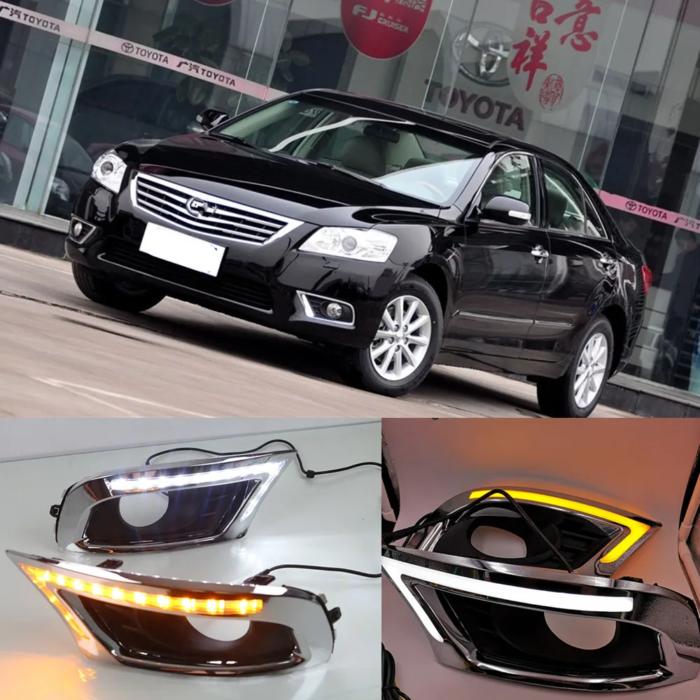 CSCSNL 2Pcs DRL For Toyota Camry 2009 2010 2011 Daytime Running Lights fog lamp cover Daylight Turn yellow and night blue
CSCSNL 2Pcs DRL For Toyota Camry 2009 2010 2011 Daytime Running Lights fog lamp cover Daylight Turn yellow and night blue