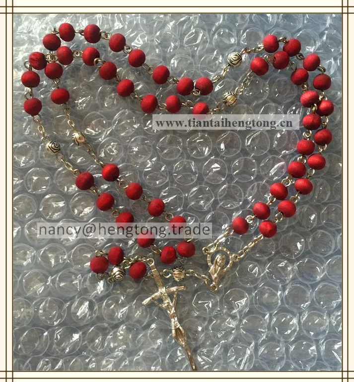6*7MM perfumer rose scent wood beads religious catholic rosary necklace with crucifix &plastic saint case
6*7MM perfumer rose scent wood beads religious catholic rosary necklace with crucifix &plastic saint case